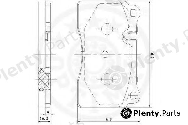  OPTIMAL part 12477 Brake Pad Set, disc brake