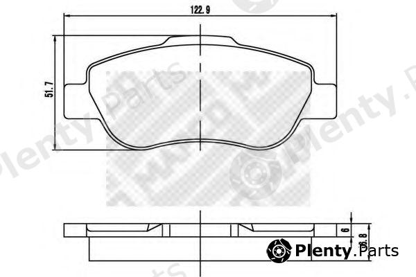  MAPCO part 6905 Brake Pad Set, disc brake