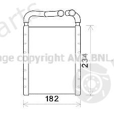  AVA QUALITY COOLING part HY6356 Heat Exchanger, interior heating