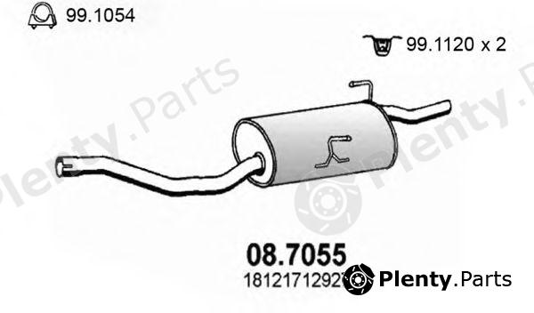  ASSO part 08.7055 (087055) End Silencer