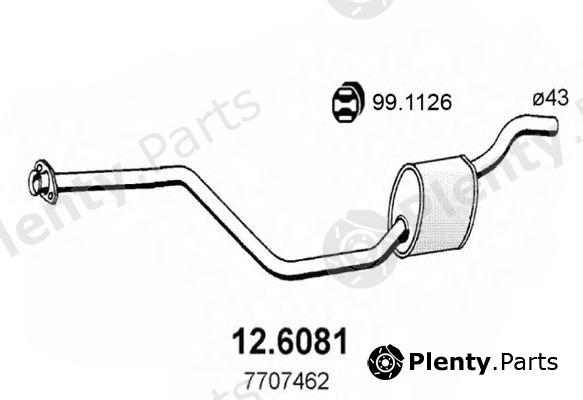  ASSO part 12.6081 (126081) Middle Silencer