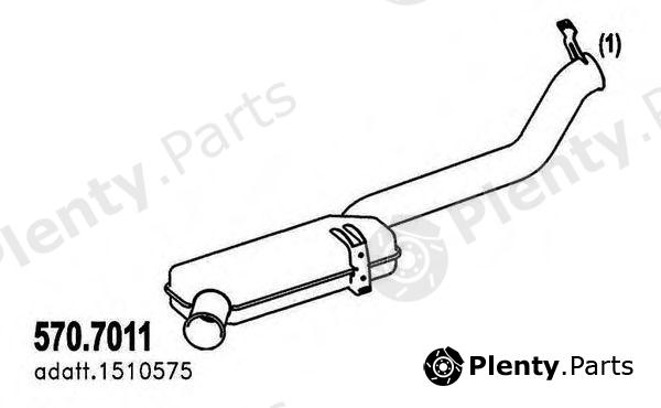  ASSO part 570.7011 (5707011) Middle-/End Silencer