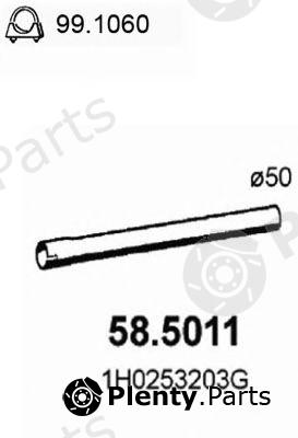  ASSO part 58.5011 (585011) Exhaust Pipe