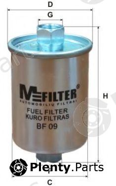  MFILTER part BF09 Fuel filter