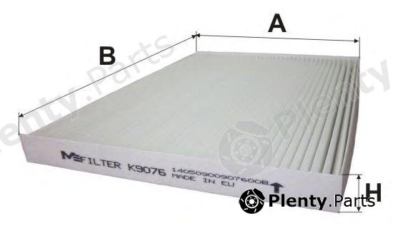  MFILTER part K9076 Filter, interior air