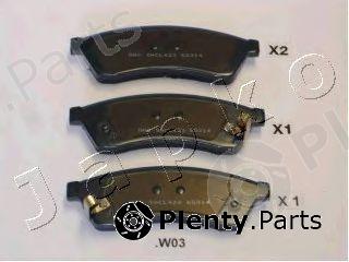  JAPKO part 51W03 Brake Pad Set, disc brake