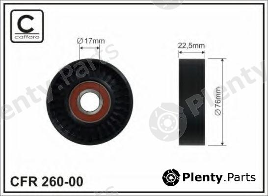  CAFFARO part 260-00 (26000) Tensioner Pulley, v-ribbed belt