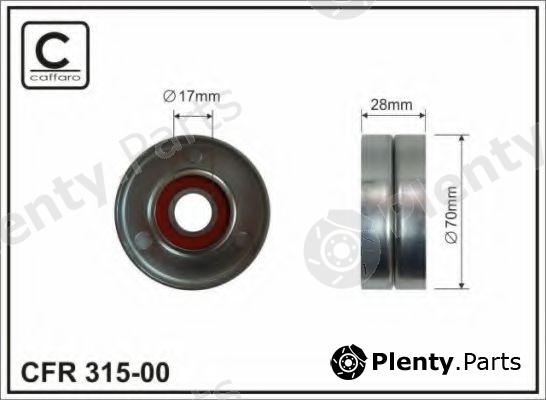  CAFFARO part 315-00 (31500) Deflection/Guide Pulley, v-ribbed belt