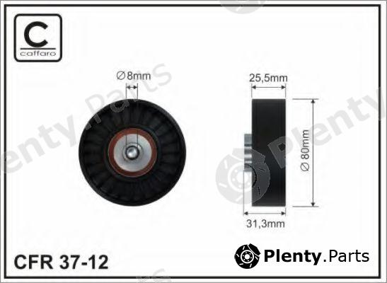  CAFFARO part 37-12 (3712) Deflection/Guide Pulley, v-ribbed belt