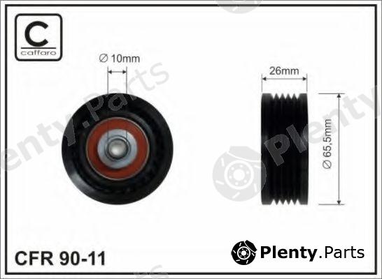  CAFFARO part 90-11 (9011) Deflection/Guide Pulley, v-ribbed belt
