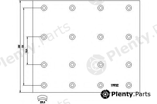  TEXTAR part 1993208 Brake Lining Kit, drum brake