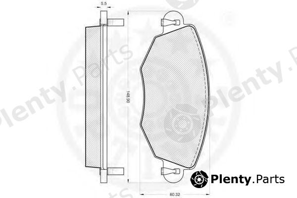  OPTIMAL part 12091 Brake Pad Set, disc brake