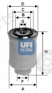  UFI part 24.446.01 (2444601) Fuel filter