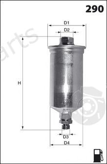  MECAFILTER part ELE3575 Fuel filter