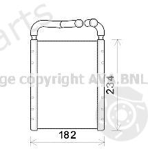  AVA QUALITY COOLING part HY6375 Heat Exchanger, interior heating