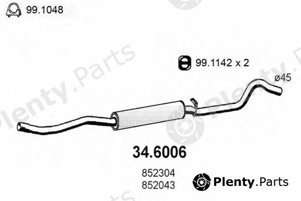  ASSO part 34.6006 (346006) Middle Silencer
