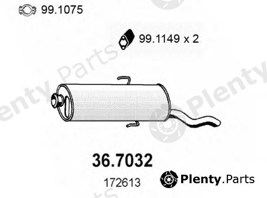  ASSO part 36.7032 (367032) End Silencer