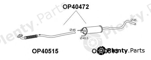  VENEPORTE part OP40472 Middle Silencer