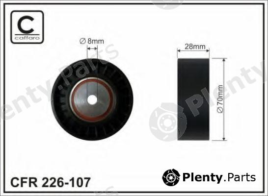  CAFFARO part 226-107 (226107) Deflection/Guide Pulley, v-ribbed belt