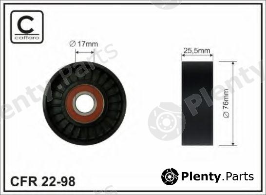  CAFFARO part 22-98 (2298) Deflection/Guide Pulley, v-ribbed belt