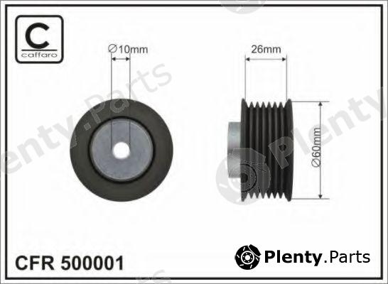  CAFFARO part 500001 Deflection/Guide Pulley, v-ribbed belt