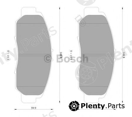  BOSCH part 0986AB2387 Brake Pad Set, disc brake