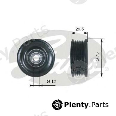  GATES part T36026 Deflection/Guide Pulley, v-ribbed belt