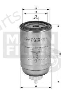  MANN-FILTER part WK724/4 (WK7244) Fuel filter