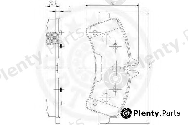  OPTIMAL part 12472 Brake Pad Set, disc brake