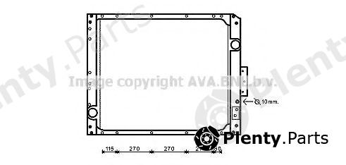  AVA QUALITY COOLING part ME2254 Radiator, engine cooling
