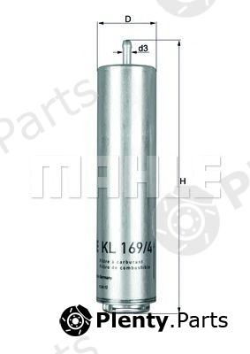 MAHLE ORIGINAL part KL169/4D (KL1694D) Fuel filter