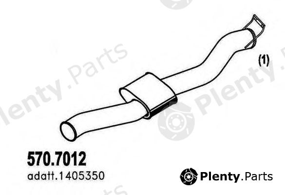  ASSO part 570.7012 (5707012) Middle-/End Silencer
