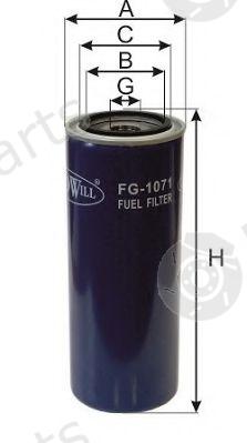  GOODWILL part FG1071 Fuel filter
