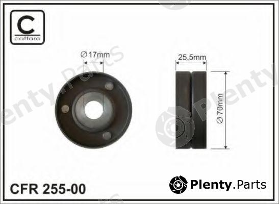  CAFFARO part 255-00 (25500) Tensioner Pulley, v-ribbed belt
