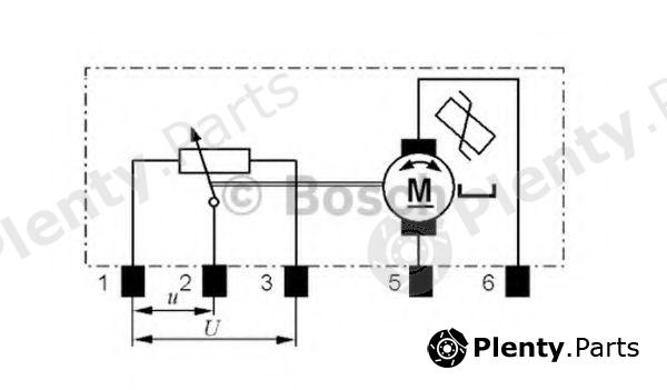  BOSCH part 0132801351 Control, headlight range adjustment