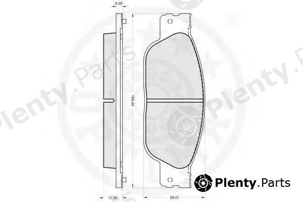  OPTIMAL part 12138 Brake Pad Set, disc brake