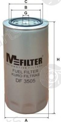  MFILTER part DF3505 Fuel filter