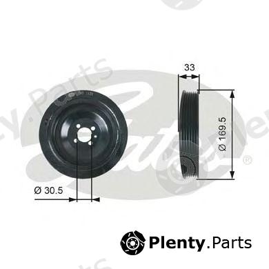  GATES part TVD1131 Belt Pulley, crankshaft