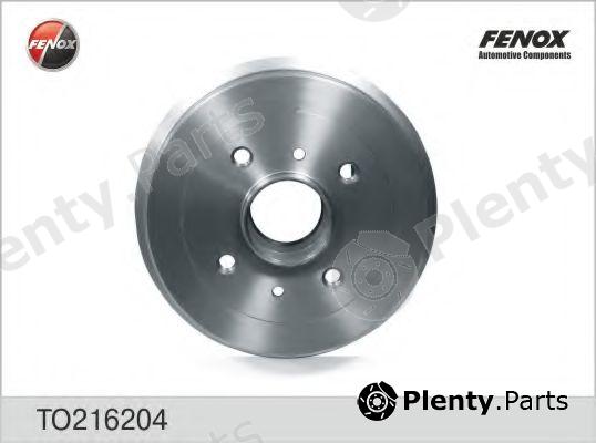  FENOX part TO216204 Brake Drum