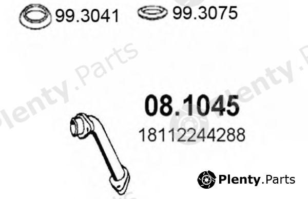  ASSO part 08.1045 (081045) Exhaust Pipe