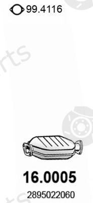  ASSO part 16.0005 (160005) Catalytic Converter