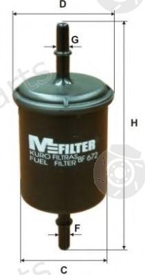  MFILTER part BF672 Fuel filter