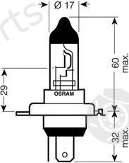  OSRAM part 64196TSP-HCB (64196TSPHCB) Bulb, fog light