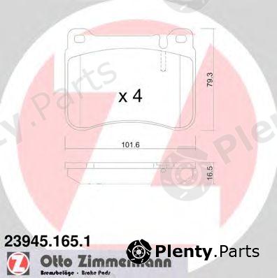  ZIMMERMANN part 23945.165.1 (239451651) Brake Pad Set, disc brake