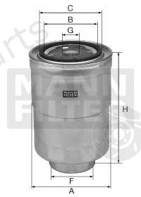  MANN-FILTER part WK8053z (WK8053Z) Fuel filter