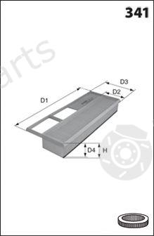  MECAFILTER part ELP9141 Air Filter