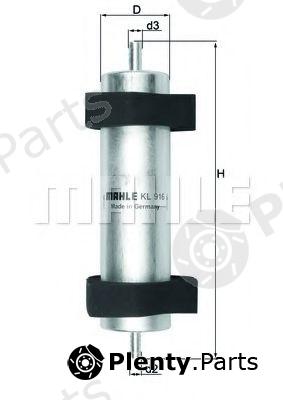 MAHLE ORIGINAL part KL916 Fuel filter