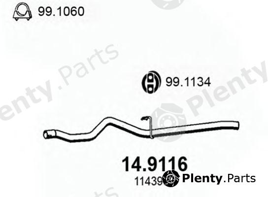  ASSO part 14.9116 (149116) Exhaust Pipe