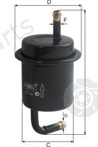  GOODWILL part FG116 Fuel filter