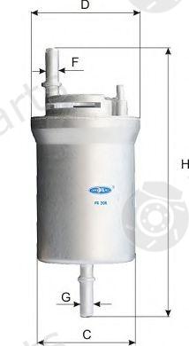  GOODWILL part FG206 Fuel filter